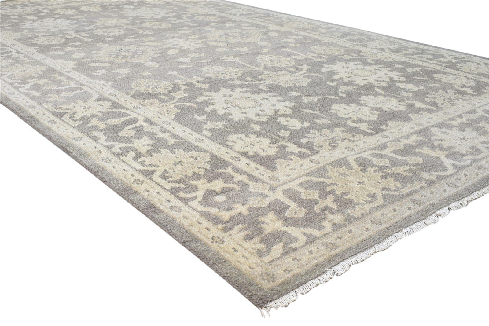 Hand Knotted Brown Wool Rug 6' X 9' Persian Oushak Oriental Room Size Carpet Area Rug
