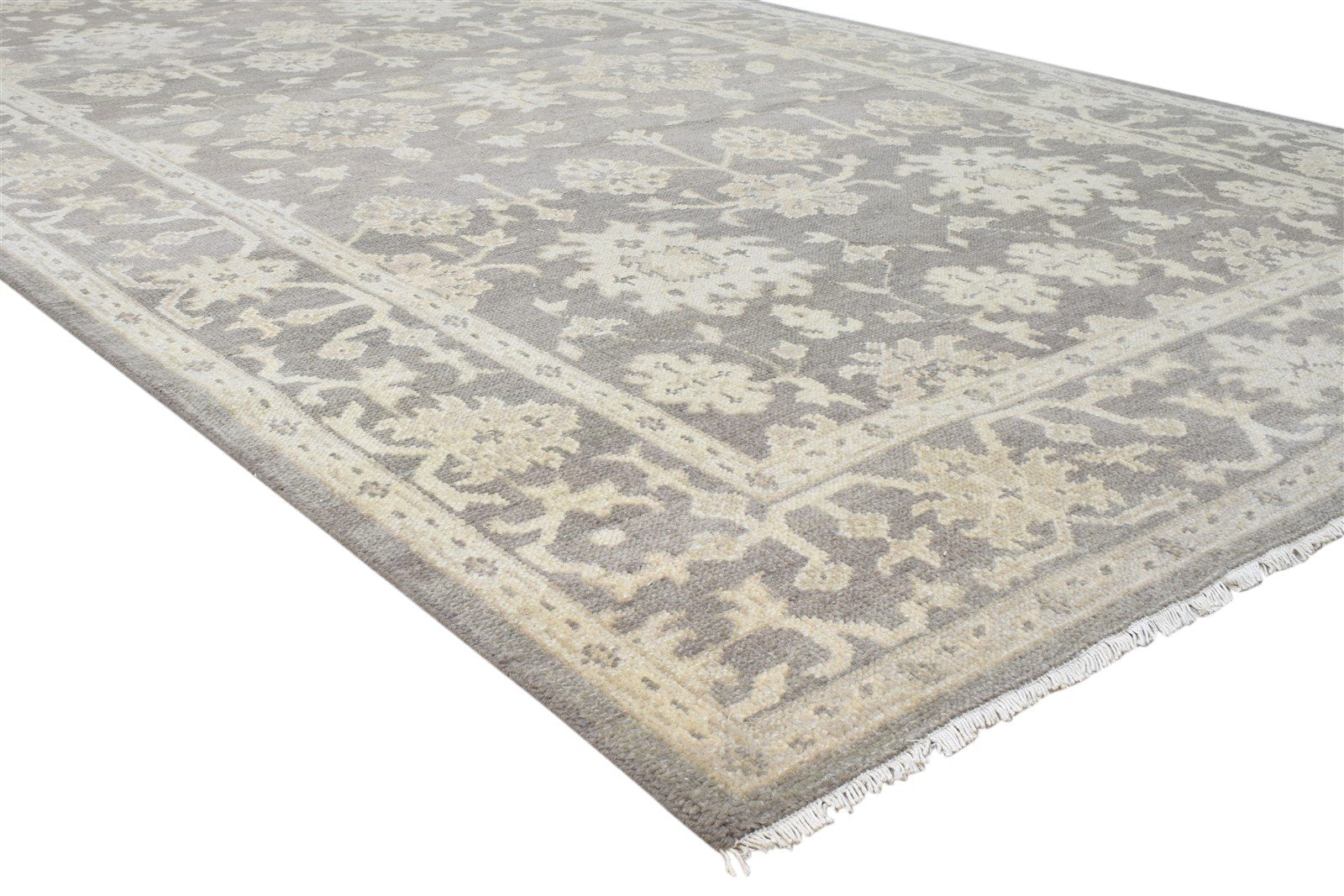 Hand Knotted Brown Wool Rug 6' X 9' Persian Oushak Oriental Room Size Carpet Area Rug