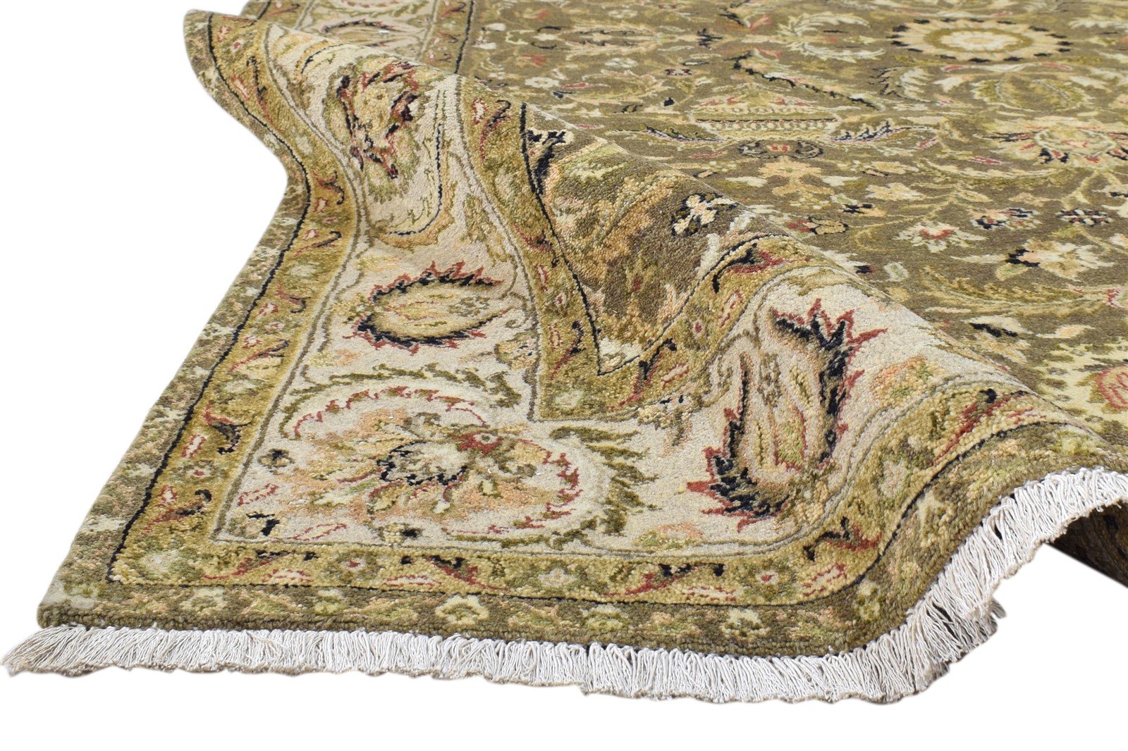 6' X 9' Rug Wool Brown Persian Hand Knotted Kashan Oriental Room Size Carpet Area Rug