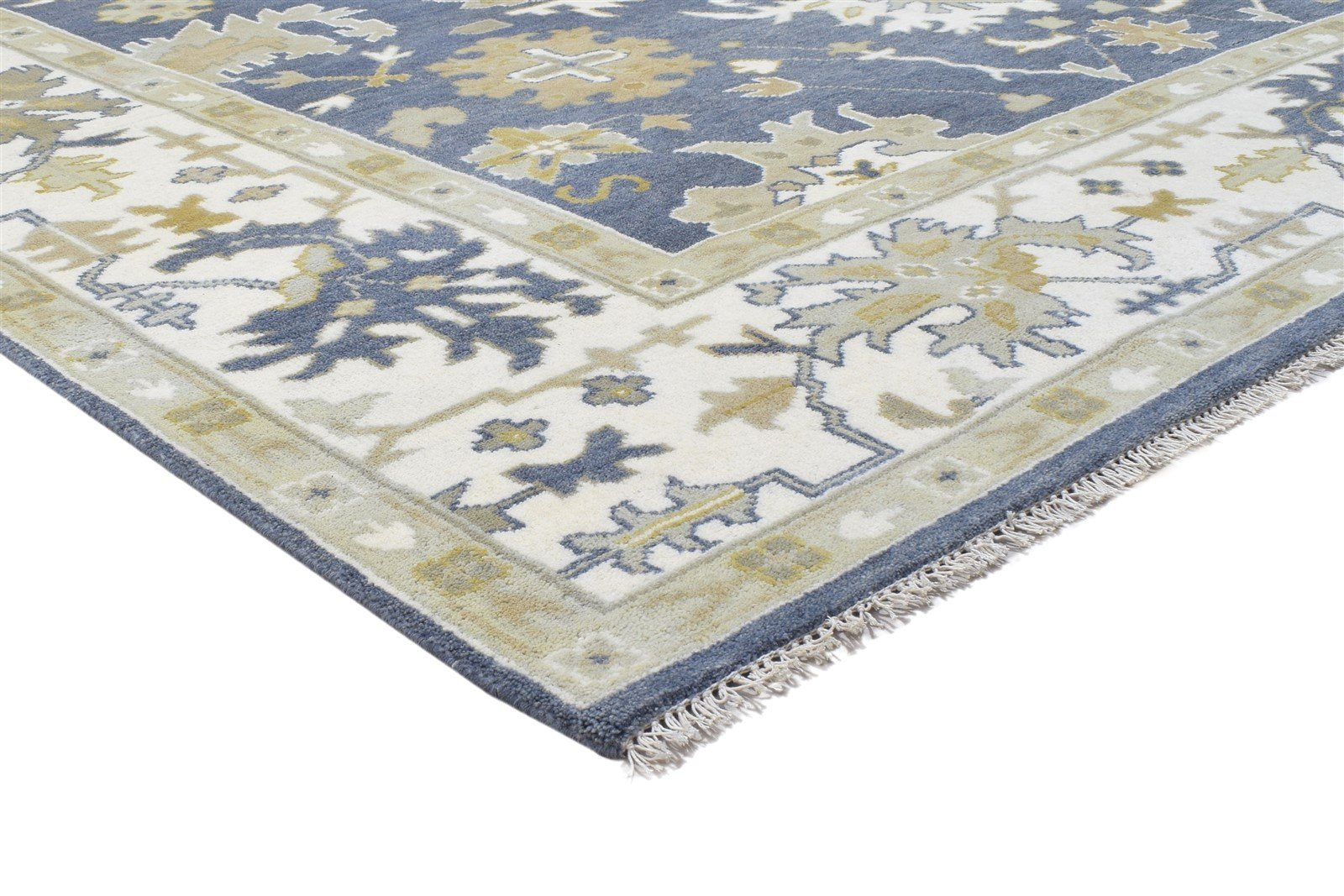 9X12 Rug Wool Charcoal Persian Hand Knotted Oushak Oriental Extra Large Carpet 7864326258837