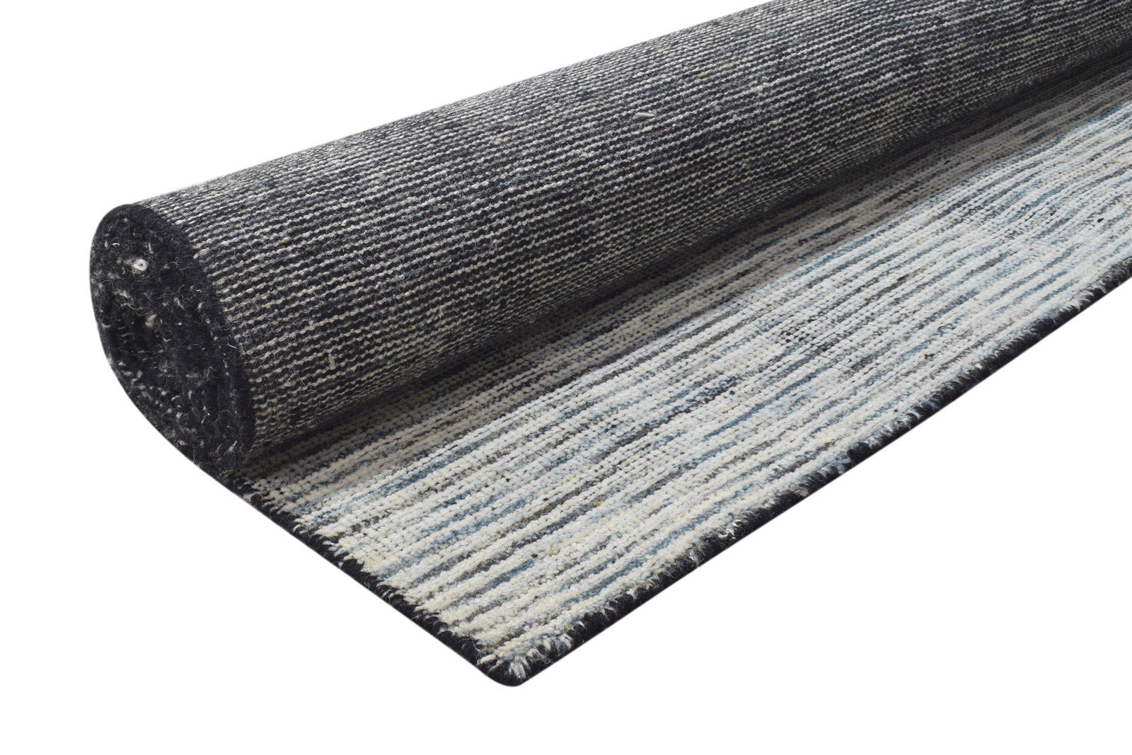 9X12 Rug Wool Dark Grey Modern Hand Knotted Scandinavian Solid Extra Large 7864403132565