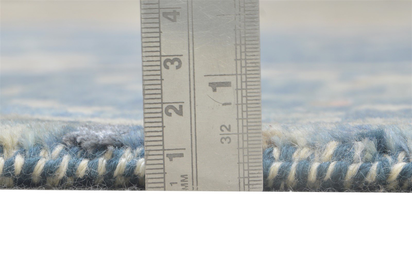 9X12 Rug Wool / Silk Blue Modern Hand Knotted American Abstract Large Carpet 7864622153877