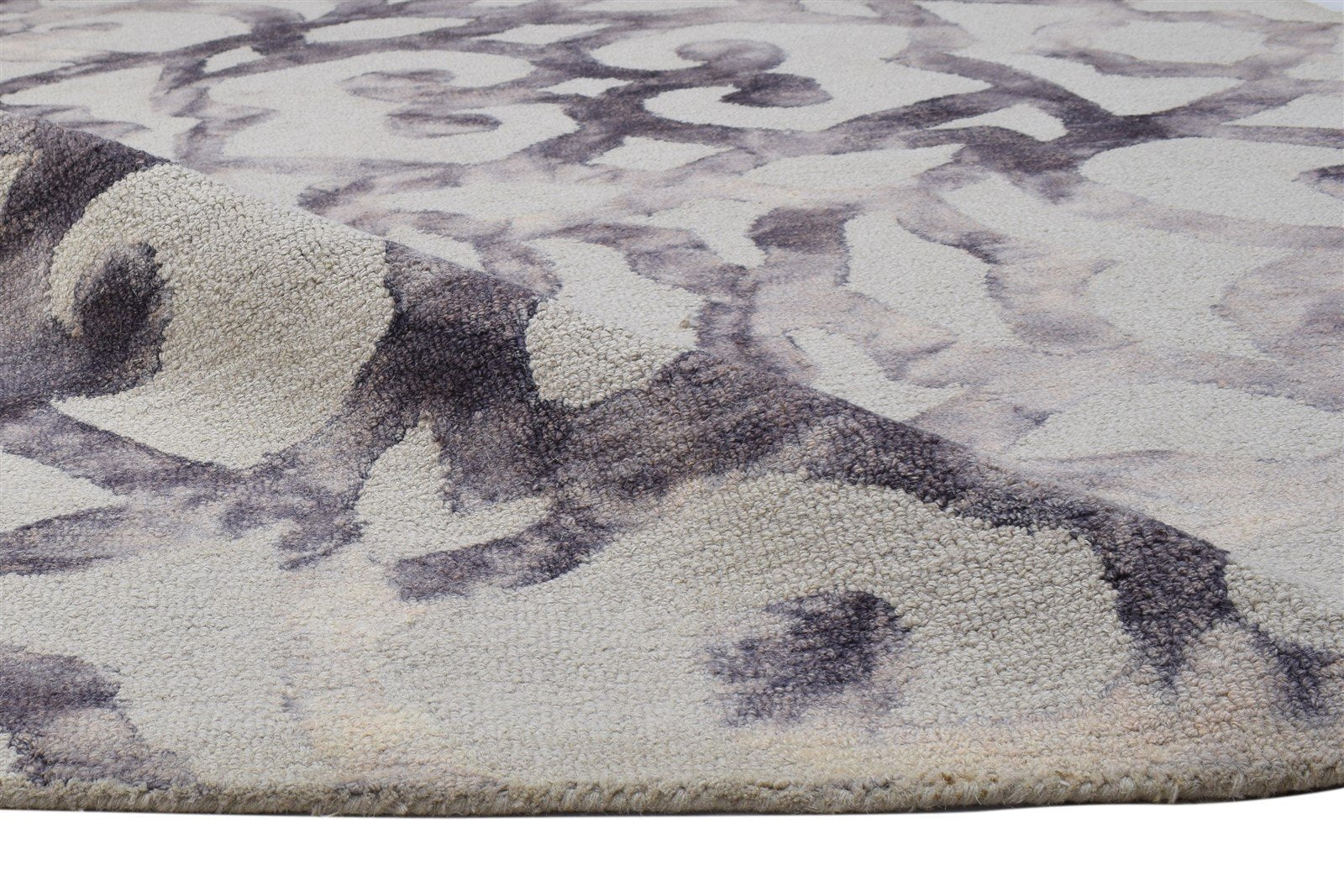 Aile Charcoal Wool Rug 5' X 8' Modern Hand Tufted Indian Abstract 7864269865109
