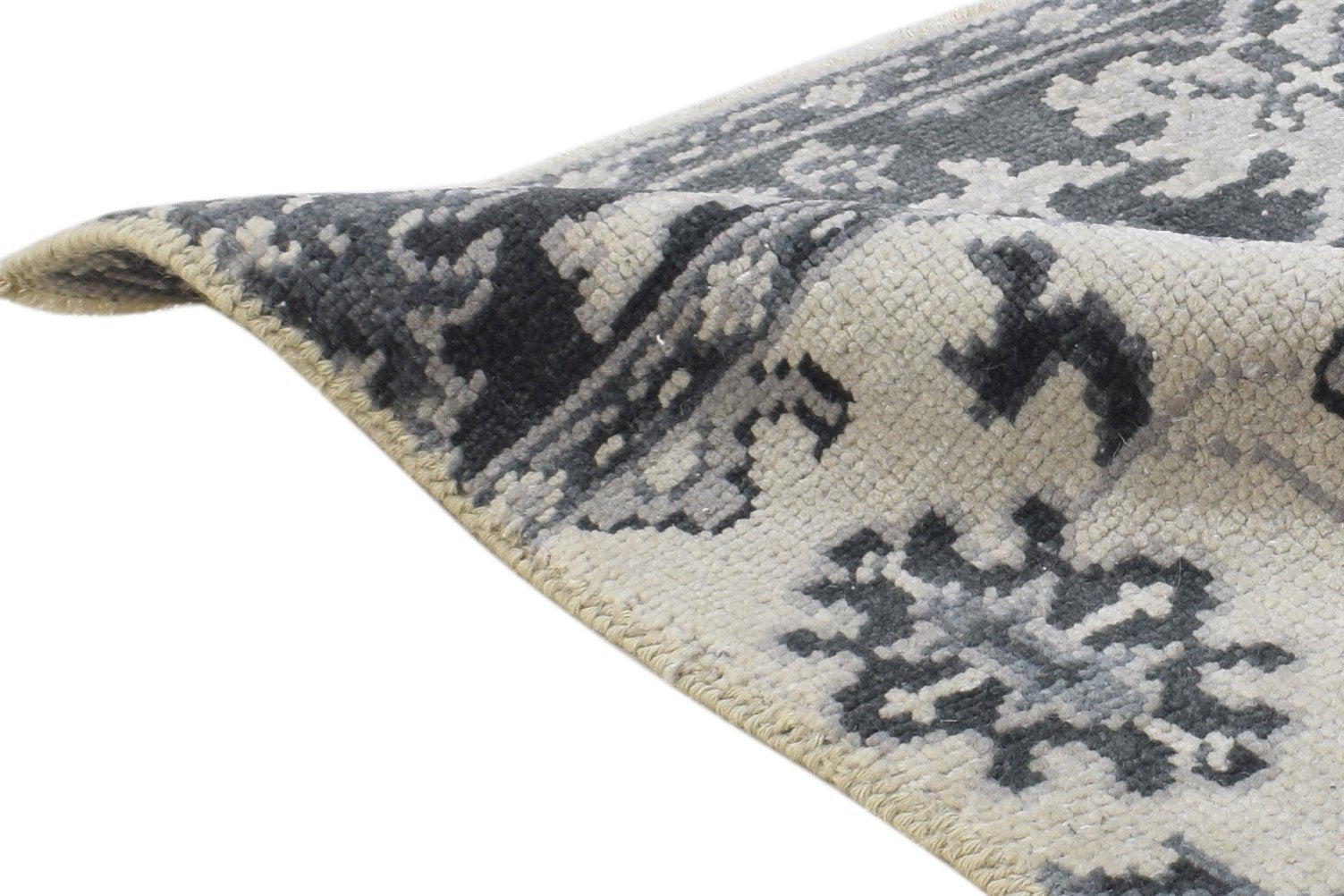Aime Wool Sand Rug 2' X 2' Persian Hand Knotted Oushak Oriental 7864846581909
