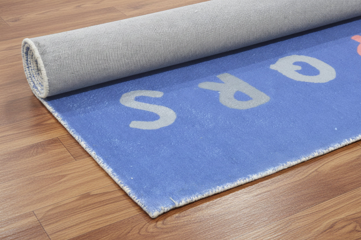 Alphabet Kids Rug | Navy Blue ABC Learning Nursery Rug 9081826607253