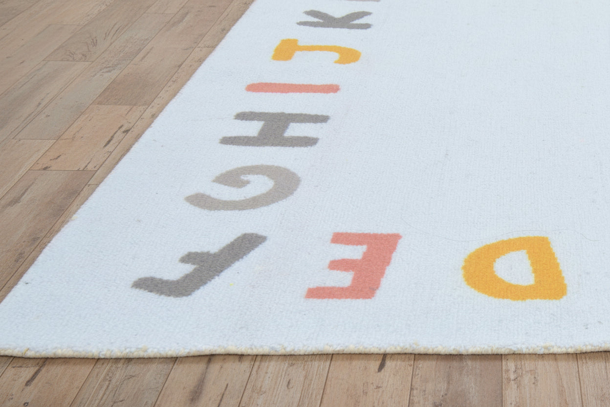 Alphabet Kids Rug | Pastel Blue ABC Learning Nursery Rug 9122074198165