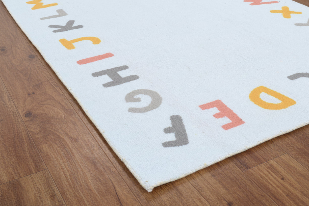 Alphabet Kids Rug | Pastel Blue ABC Learning Nursery Rug 9122074198165