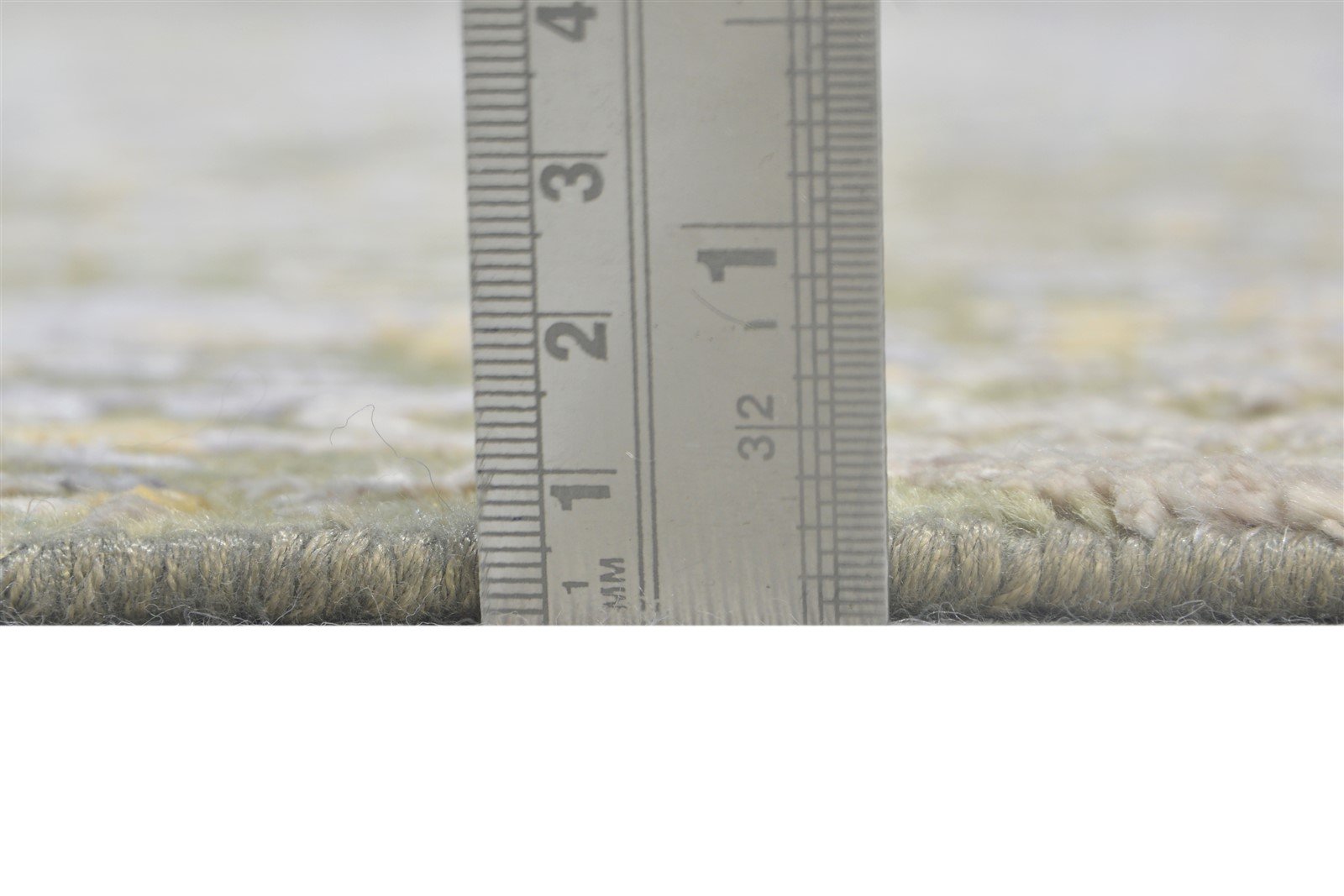 Anderea Hand Knotted Sage Wool / Silk Rug 5X8 Modern French Abstract   7864429838485