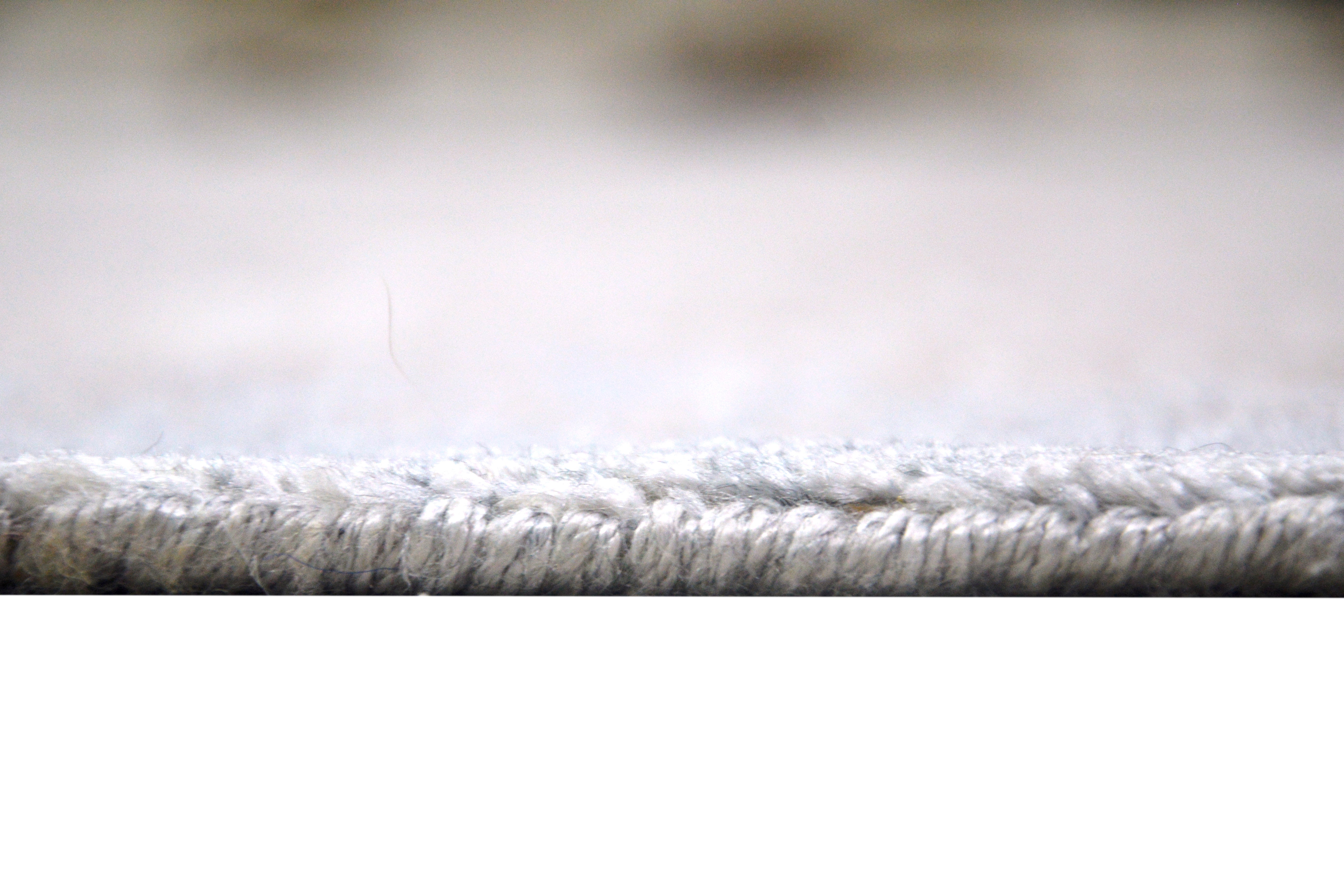 Ankar Handmade Abstract Loom Knotted Hand Woven Silk Like Wool Viscose Blue Beige Rug 9006301839509