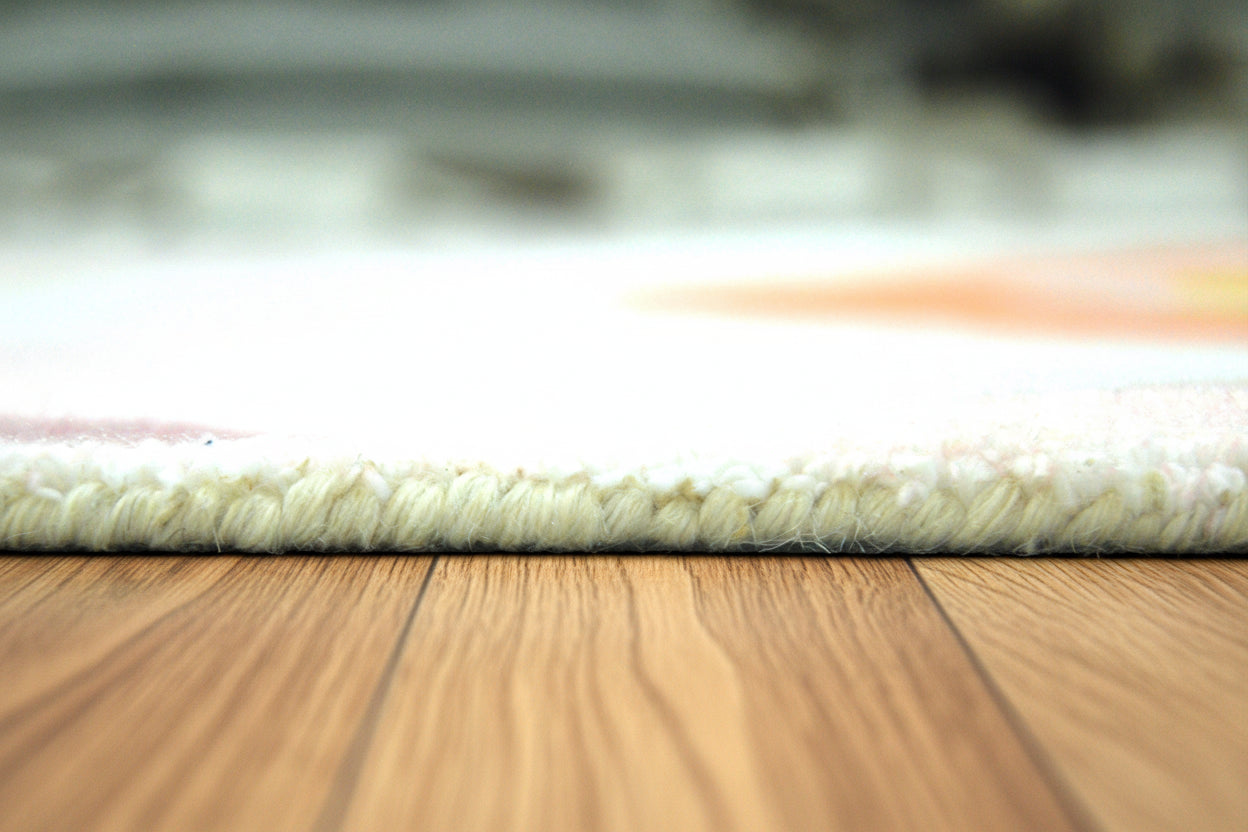 Anky Rainbow Pink Handmade Kids Nursery Plush Soft Rug 9006423703701