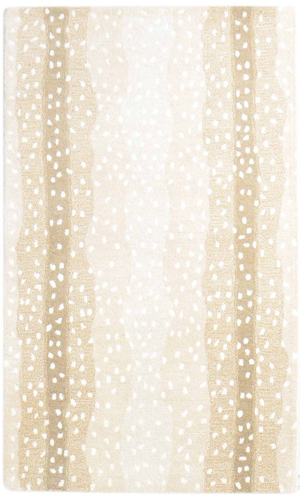 Antelope Rug Handmade Wool Animal Print Beige 8632994758805