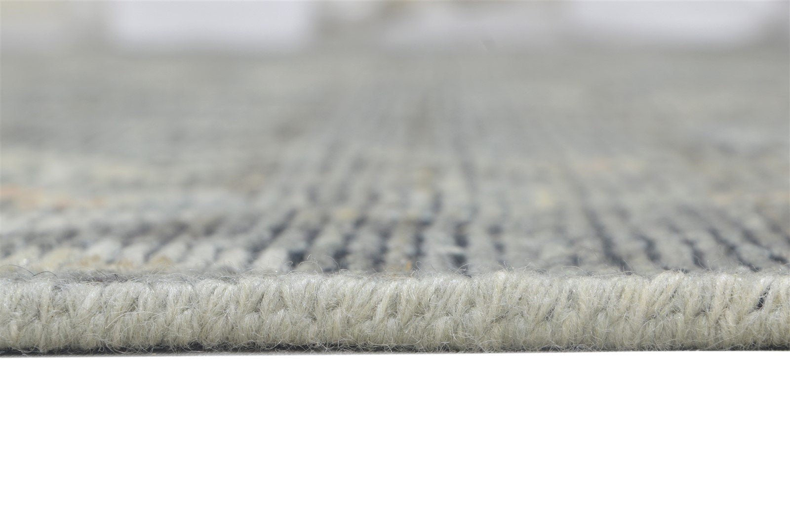 Antilya Wool Gray Hand-Knotted Kashan Persian Rug 8881899176085