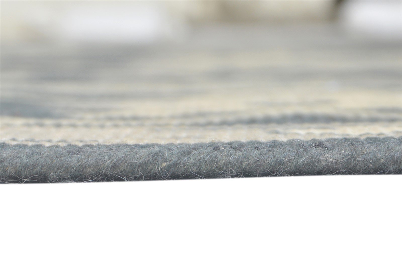 Ayara Ayara Blue Wool Rug Persian Hand Knotted Oushak Oriental 7860688650389