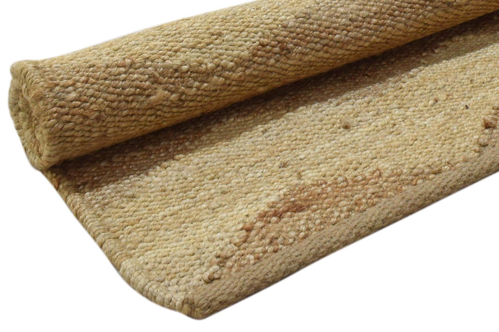 Beige Jute Rug 2' X 3' Modern Hand Knotted French Chevron Small Carpet 7860702511253