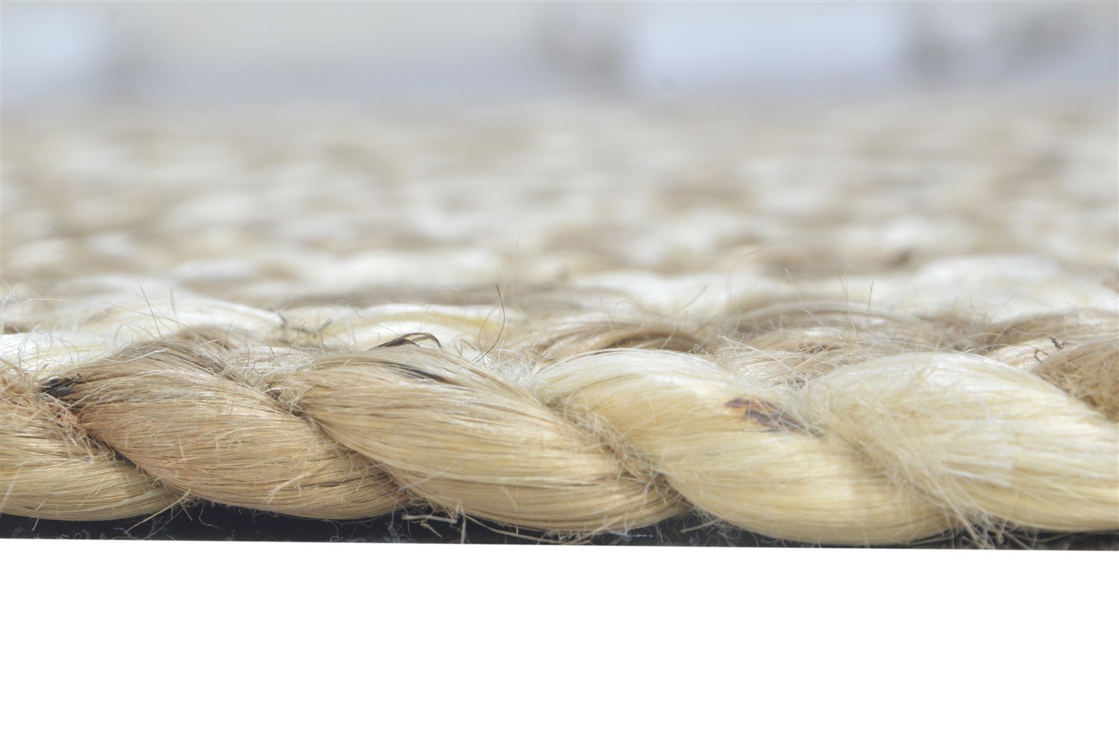 Beige Jute Rug 4' X 6' Modern Hand Woven Scandinavian Solid Room Size Carpet 7864964841621