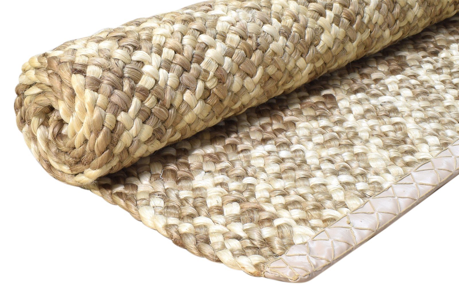 Beige Jute Rug 4' X 6' Modern Hand Woven Scandinavian Solid Room Size Carpet 7864964841621