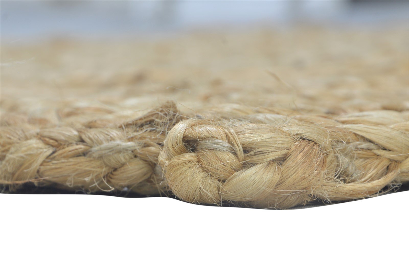 Beige Jute Rug 4' X 6' Modern Hand Woven Scandinavian Solid Room Size Carpet 7864250106005