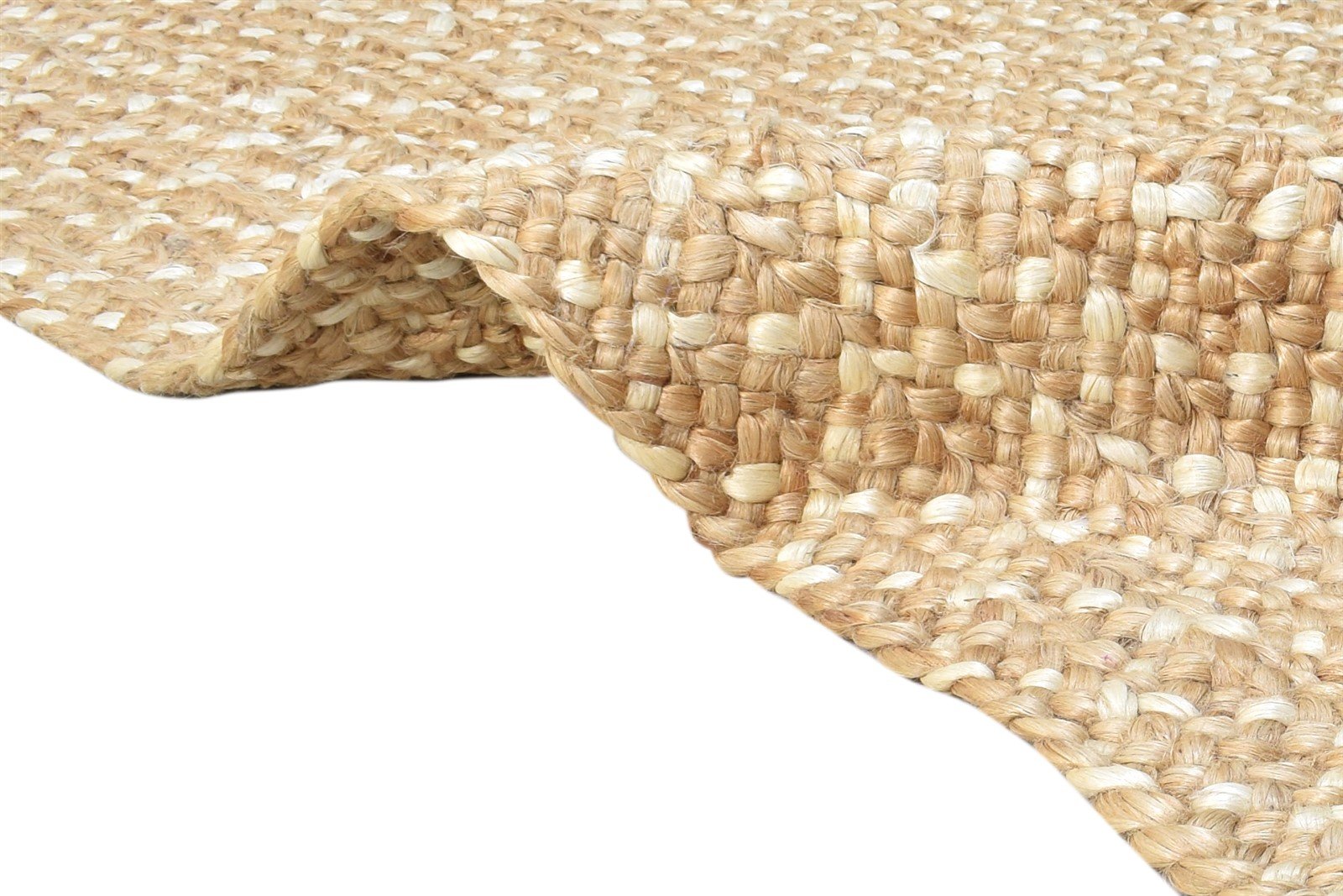 Beige Jute Rug 5' X 8' Modern Hand Woven Scandinavian Solid Room Size Carpet 7864962318485