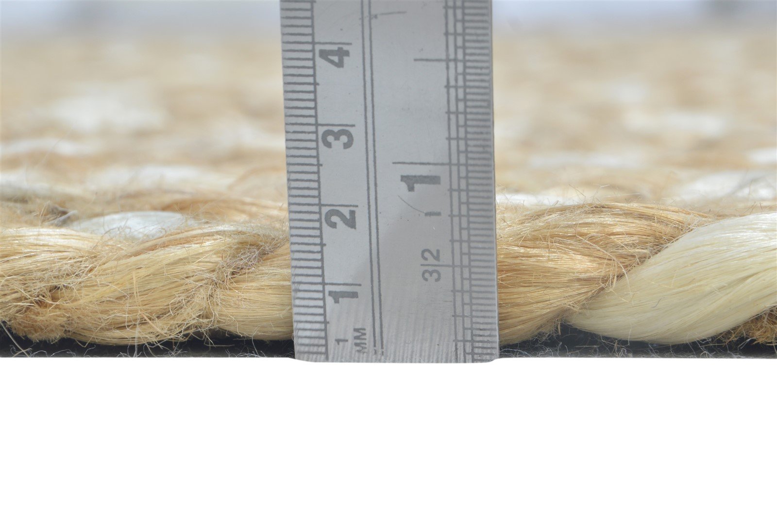 Beige Jute Rug 5' X 8' Modern Hand Woven Scandinavian Solid Room Size Carpet 7864962318485