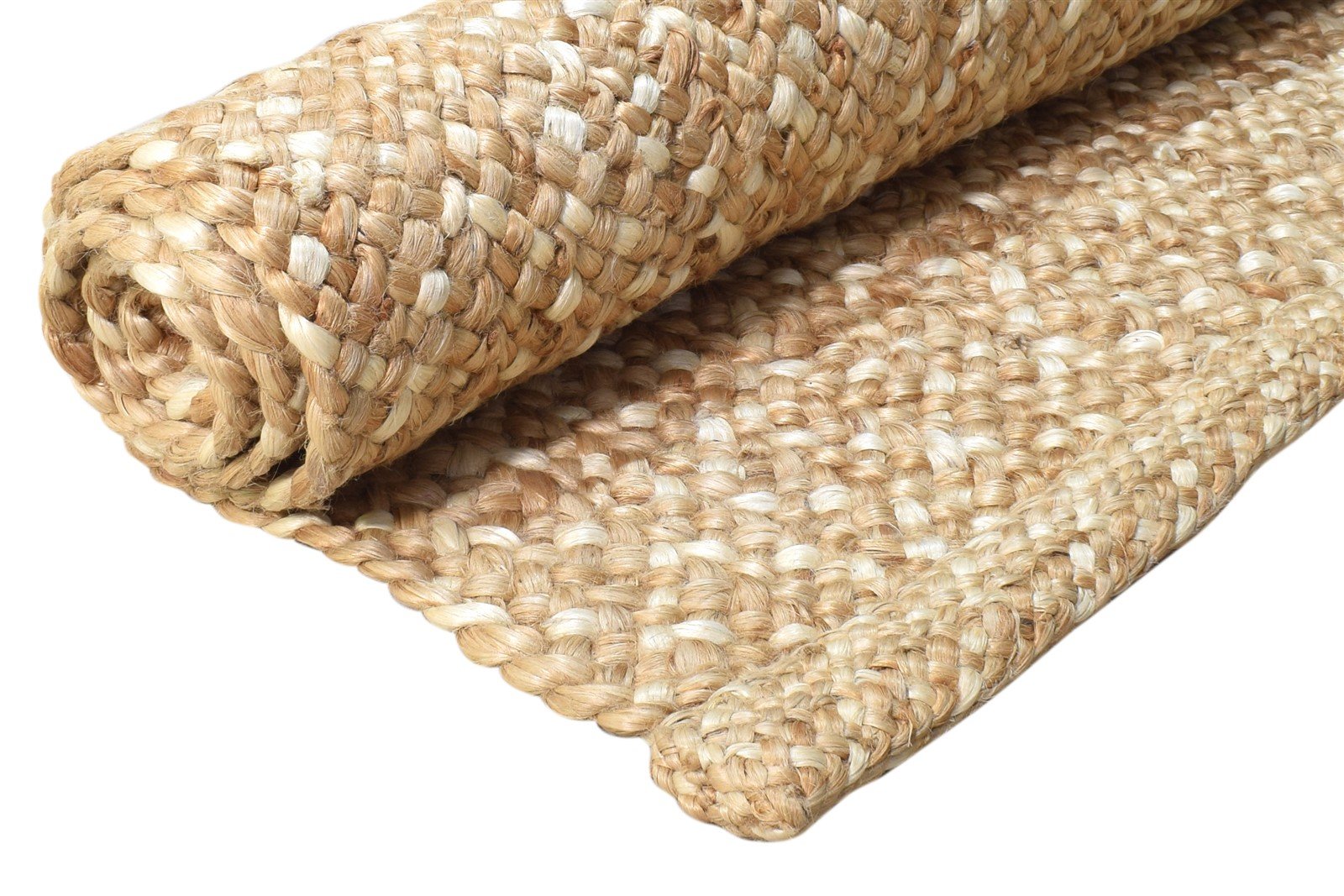 Beige Jute Rug 5' X 8' Modern Hand Woven Scandinavian Solid Room Size Carpet 7864962318485