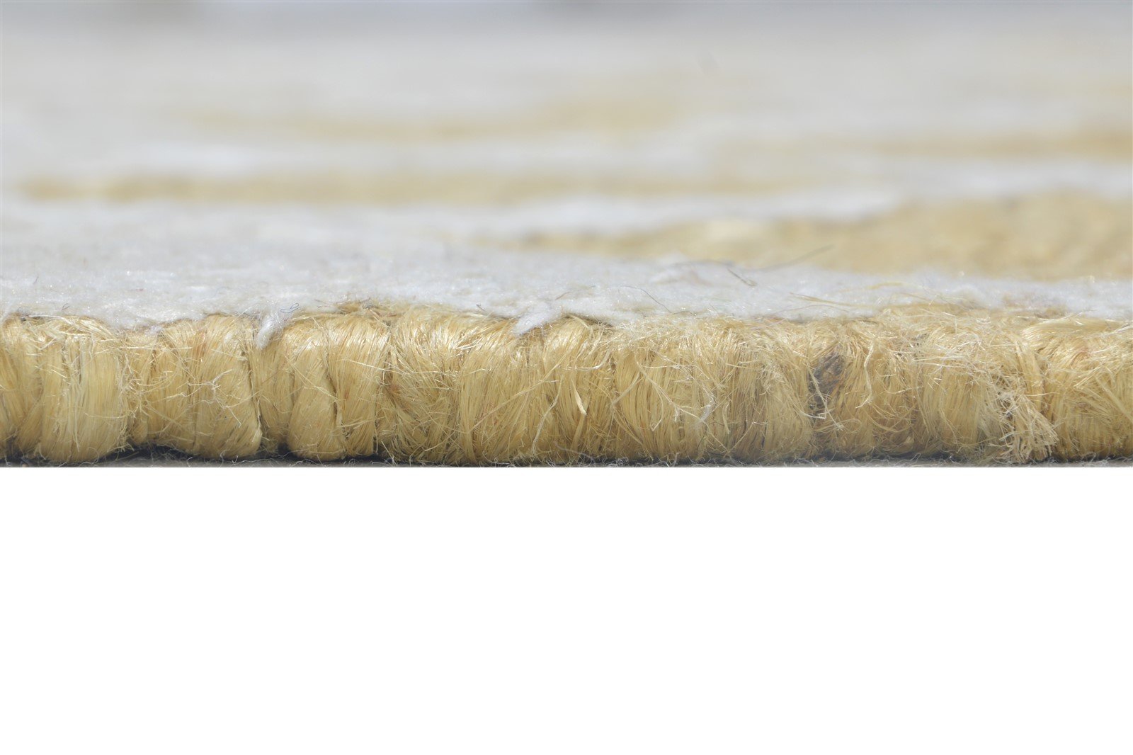 Beige Jute / Silk Rug 5X7 Modern Hand Knotted Scandinavian Diamond Room Size 7864877187221