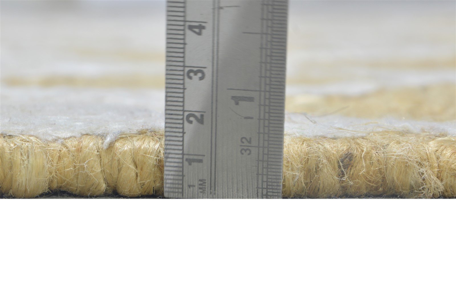 Beige Jute / Silk Rug 5X7 Modern Hand Knotted Scandinavian Diamond Room Size 7864877187221
