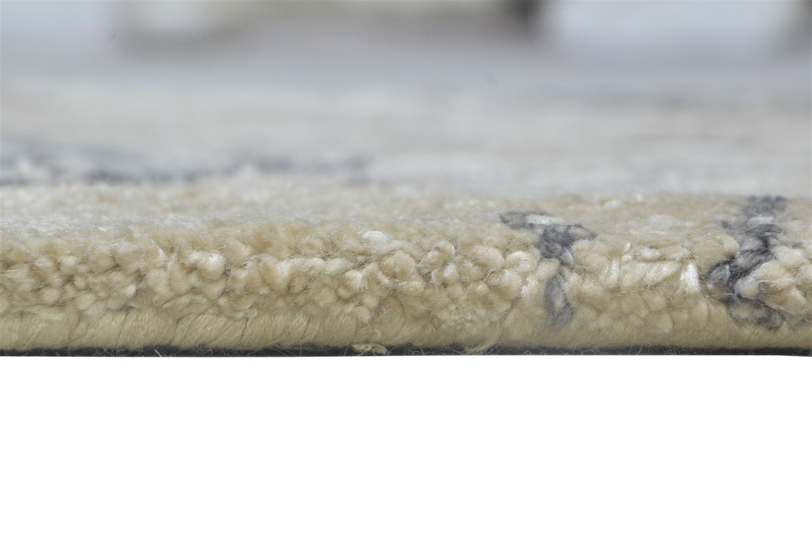Beige Silk Rug 2' X 3' Modern Hand Tufted Scandinavian Abstract Small Carpet 7864181489813