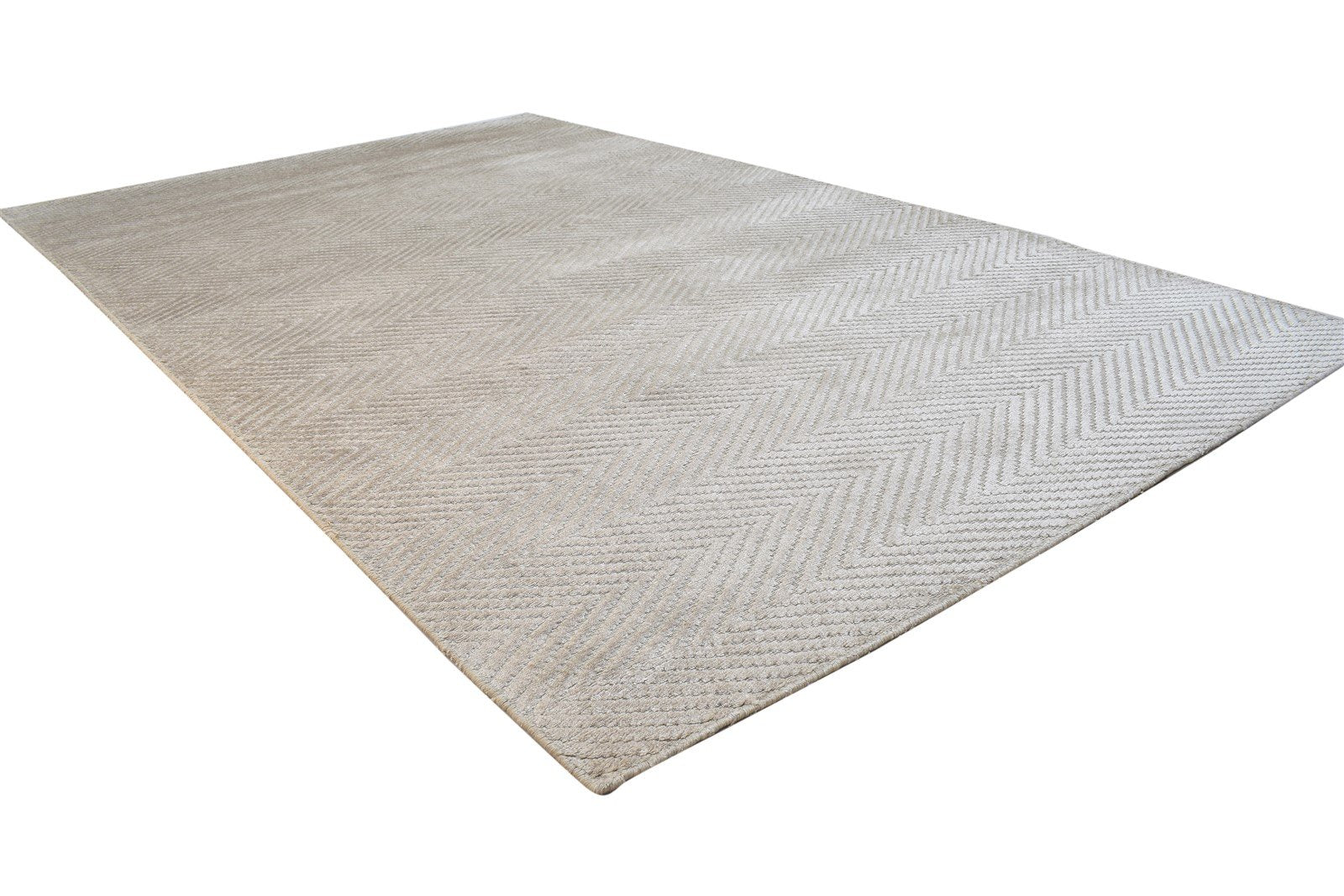 Beige Silk Rug 5' X 8' Modern Handloom Scandinavian Diamond Room Size Carpet 7864163664021