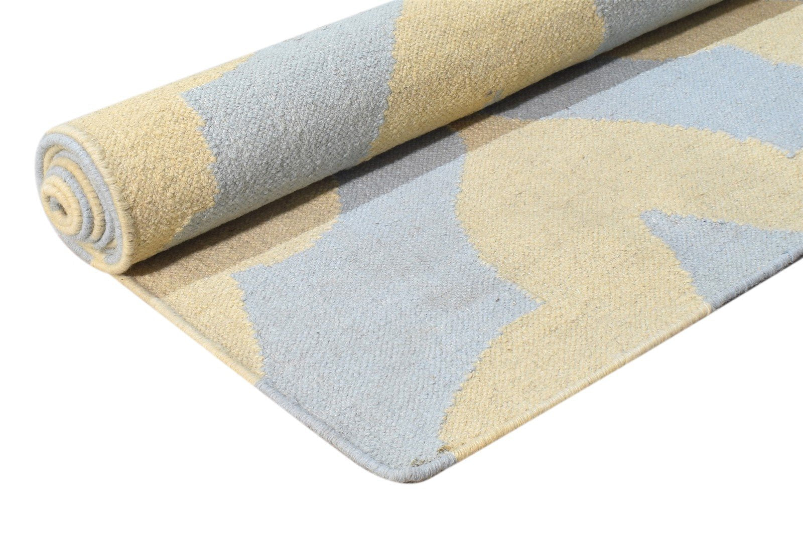 Beige Wool Rug 2'6 X 8' Modern Dhurrie Moroccan Trellis Small Runner 7864669798549