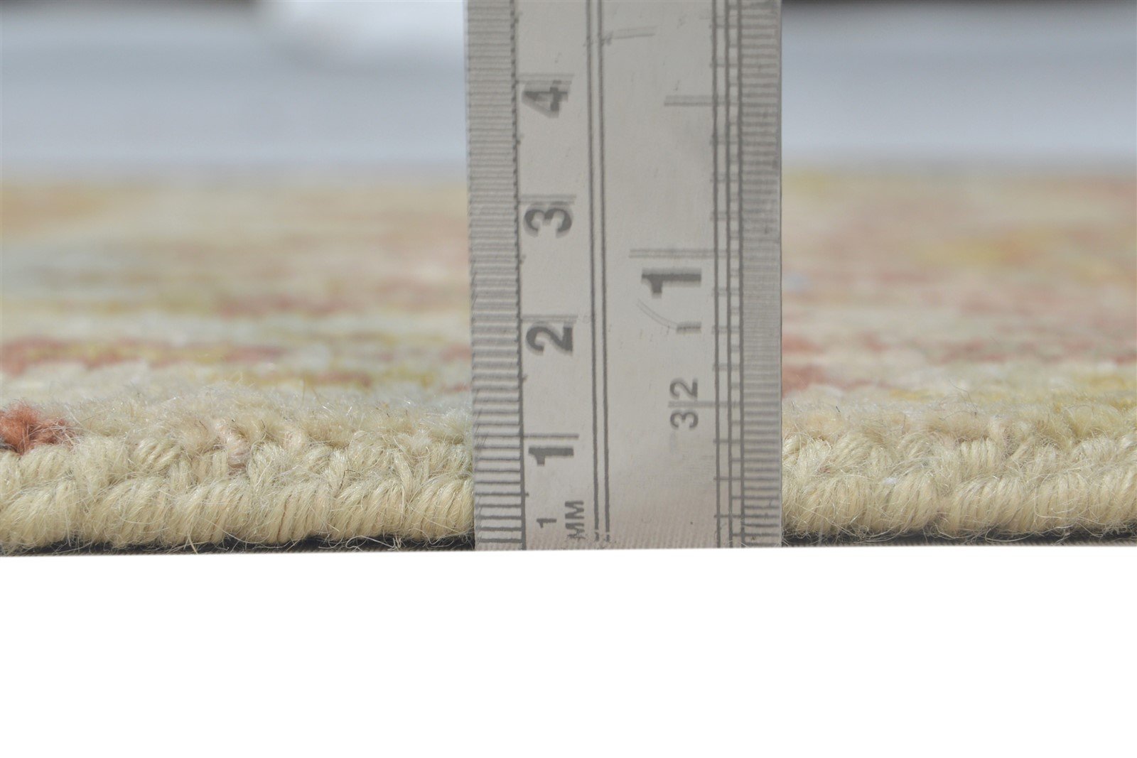 Beige Wool Rug 2' X 2' Persian Hand Knotted Oushak Oriental Small Carpet 7864119951509