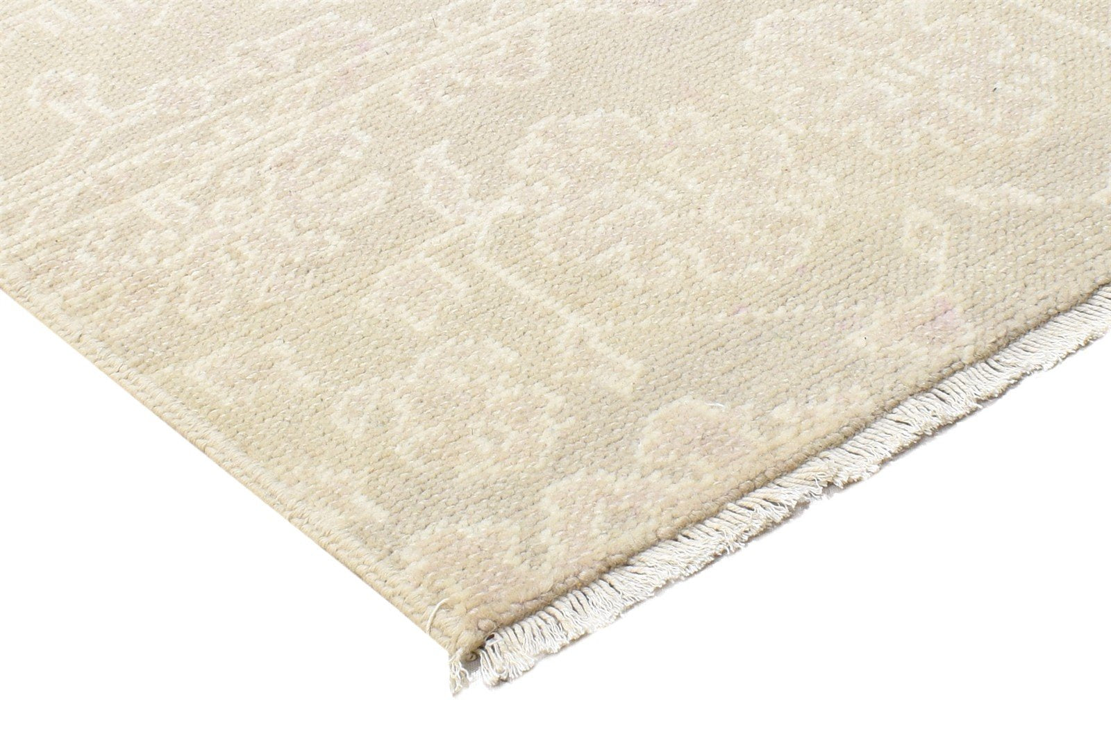 Beige Wool Rug 2' X 2' Persian Hand Knotted Oushak Oriental Small Carpet 7864120770709