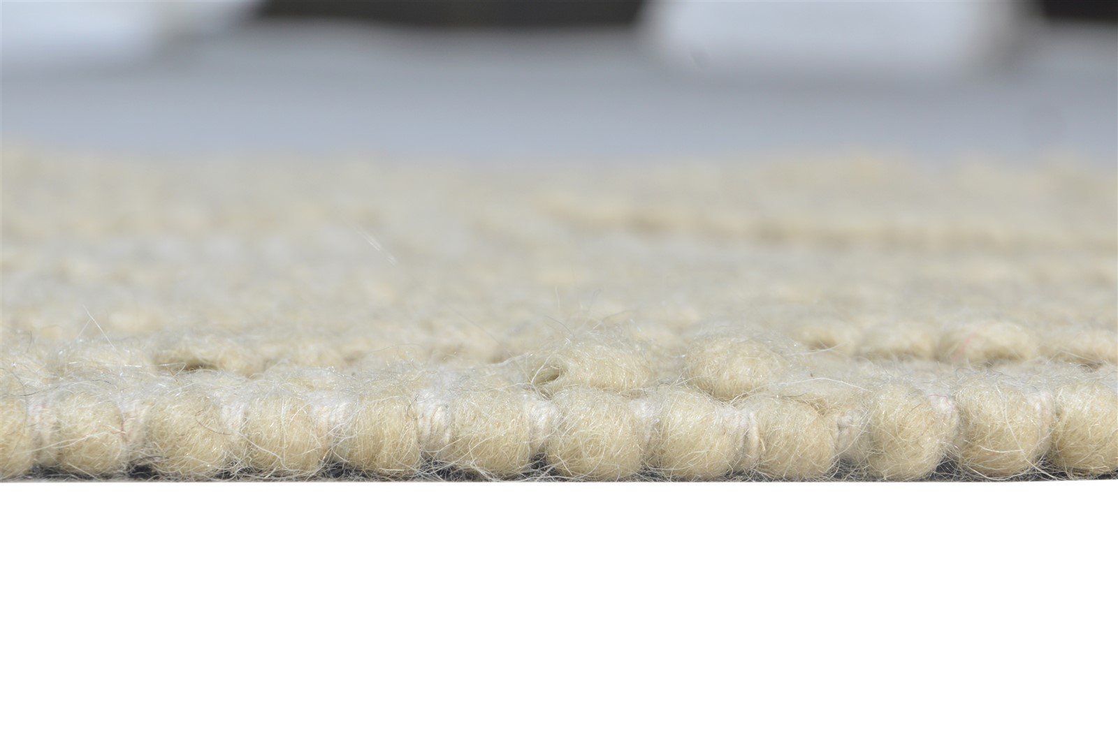 Beige Wool Rug 2' X 3' Modern Hand-Hooked Moroccan Modern Small Carpet 7865137430677