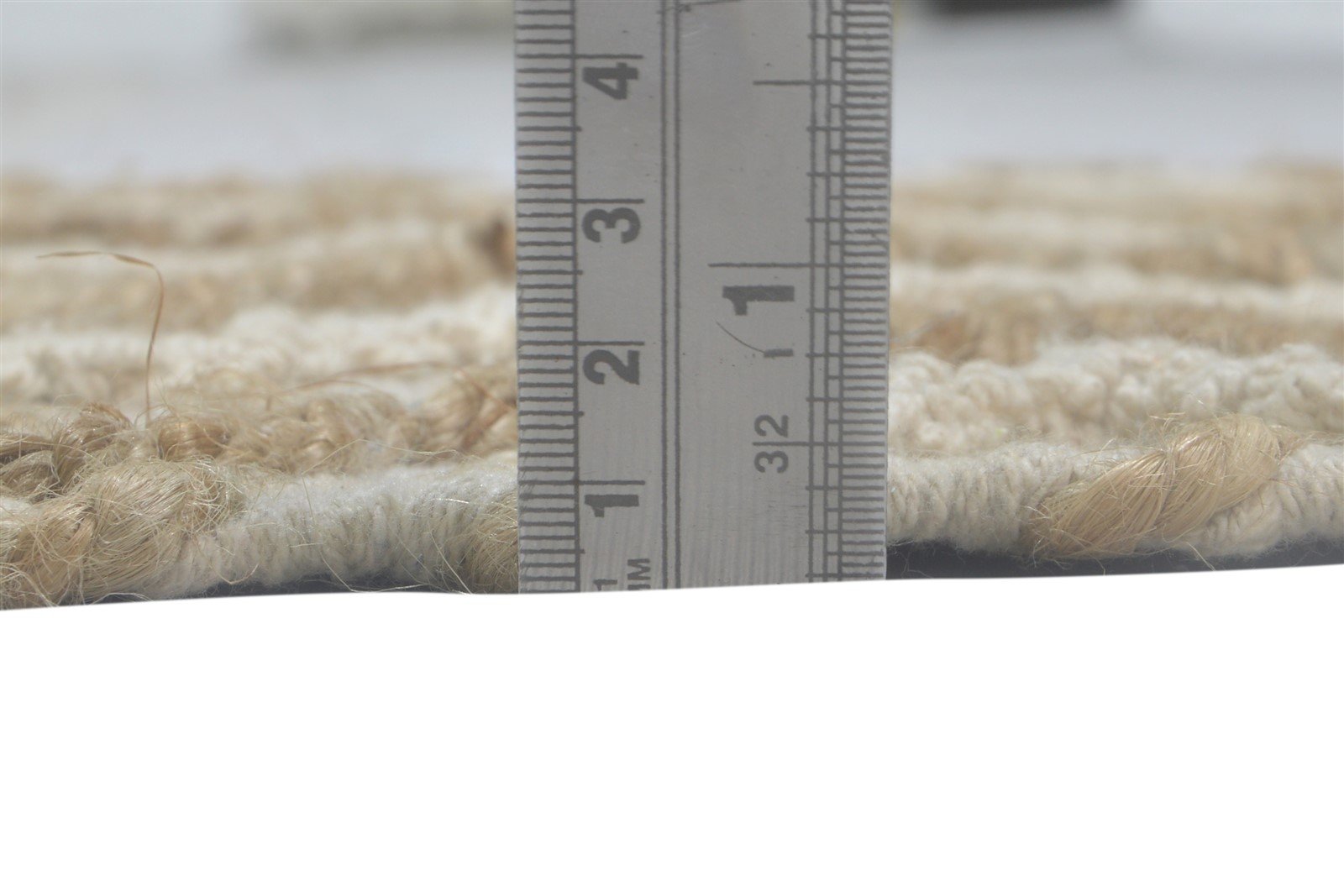 Beige Wool Rug 2' X 3' Modern Hand Woven Scandinavian Chevron Small Carpet 7864087838869
