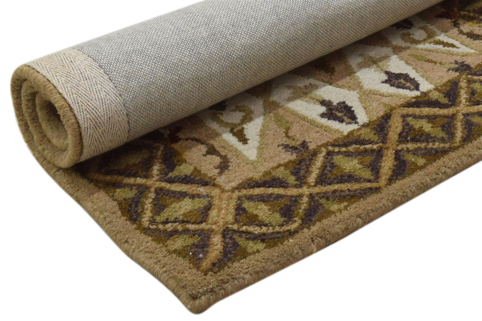 Beige Wool Rug 2' X 3' Persian Hand Tufted Nain Oriental Small Carpet 7860708638869