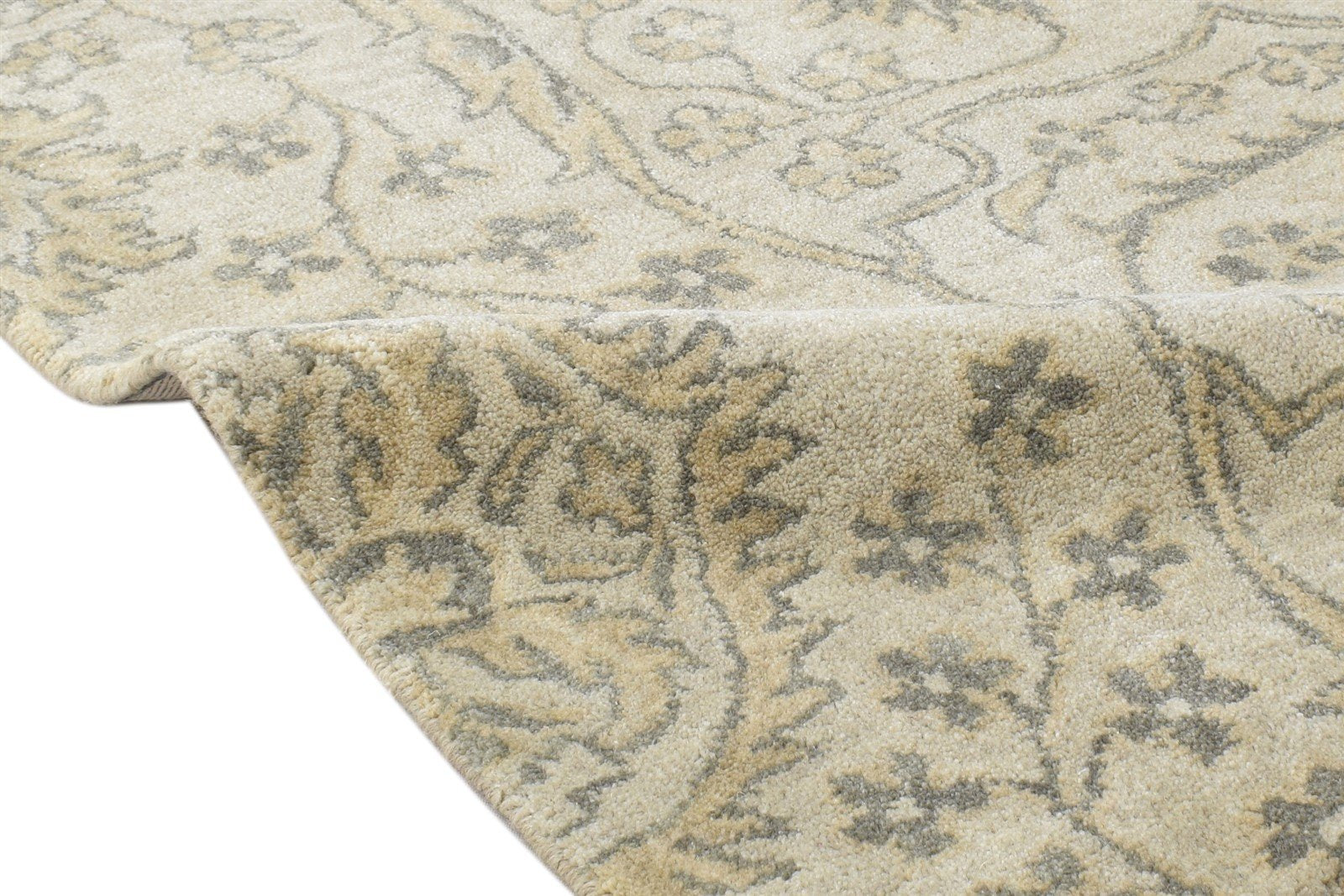 Beige Wool Rug 2' X 3' Persian Hand Tufted Oushak Oriental Small Carpet 7864136368277