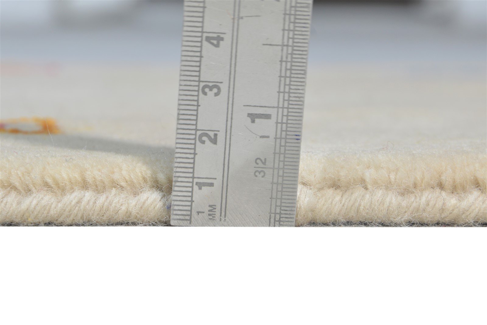 Beige Wool Rug 2' X 3' Southwestern Hand Knotted American Tribal Small Carpet 7865064849557
