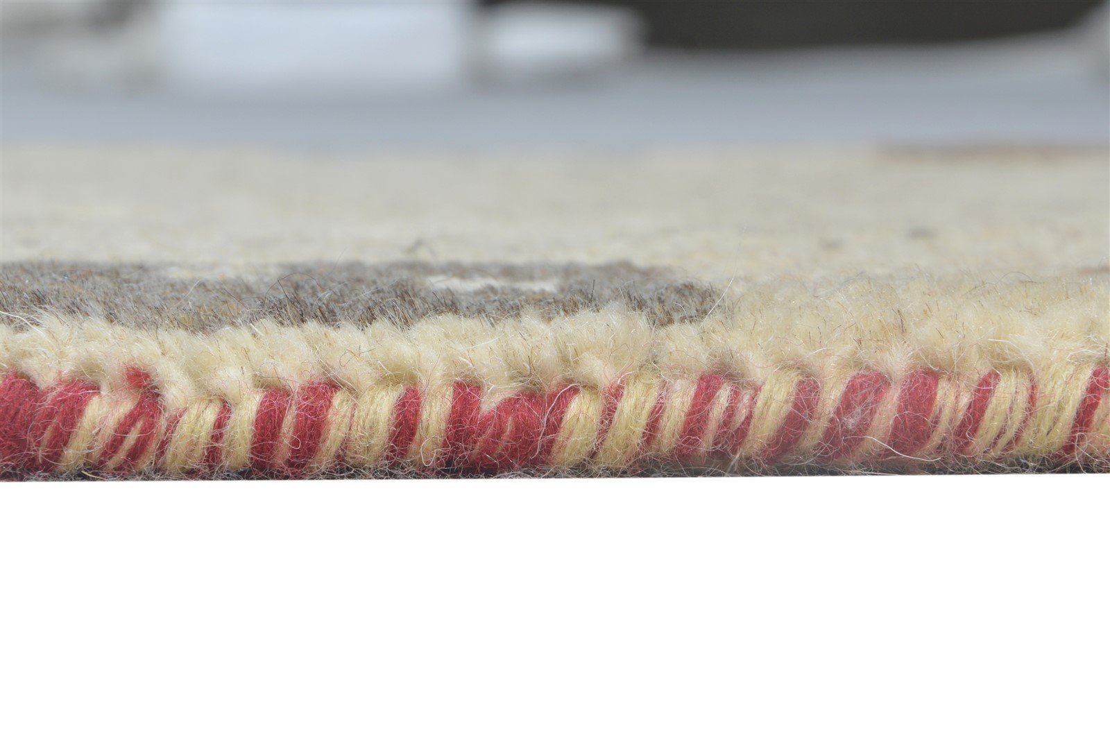 Beige Wool Rug 2' X 3' Southwestern Hand Knotted Gabbeh Tribal Small Carpet 7865102336149