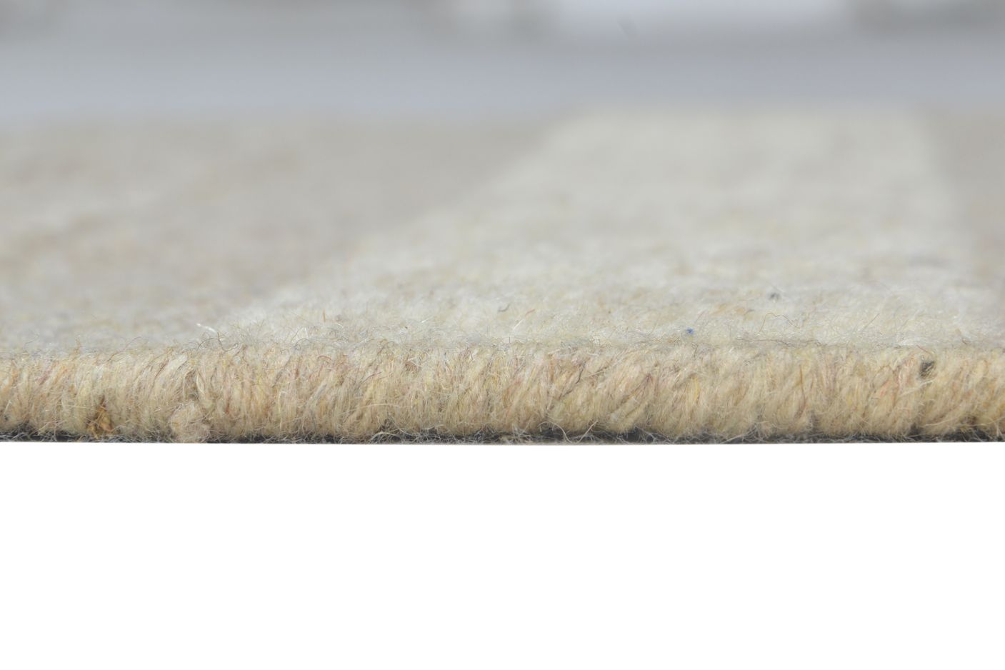 Beige Wool Rug 2' X 5' Modern Dhurrie Scandinavian Striped Small Carpet 7865081200789