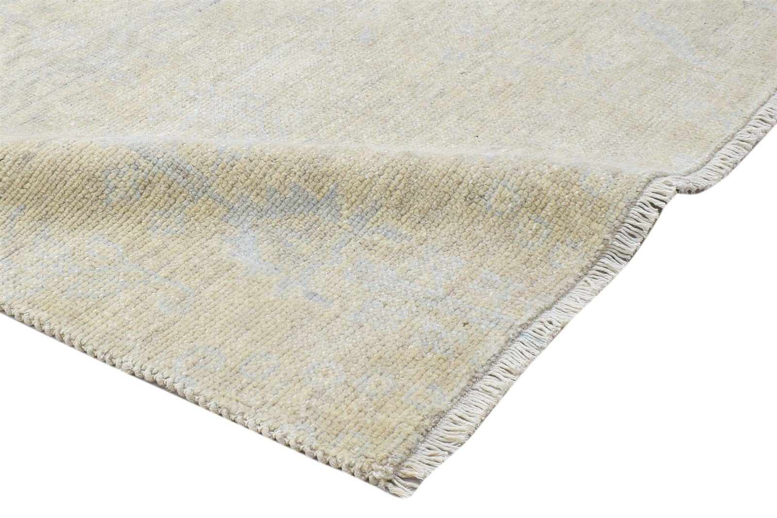 Beige Wool Rug 3' X 2' Persian Hand Knotted Oushak Oriental Room Size Carpet 7864086429845