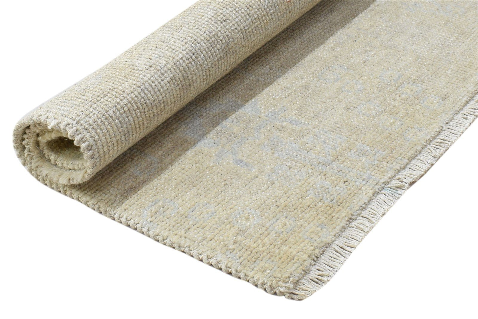 Beige Wool Rug 3' X 2' Persian Hand Knotted Oushak Oriental Room Size Carpet 7864086429845