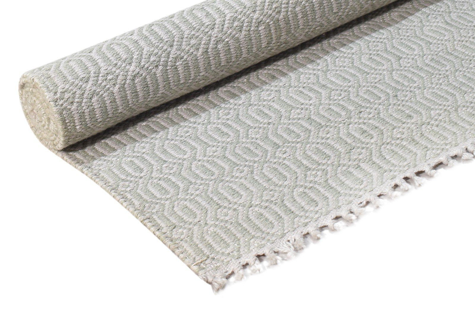 Beige Wool Rug 3' X 5' Modern Dhurrie Scandinavian Nordic Room Size Carpet 7864671043733