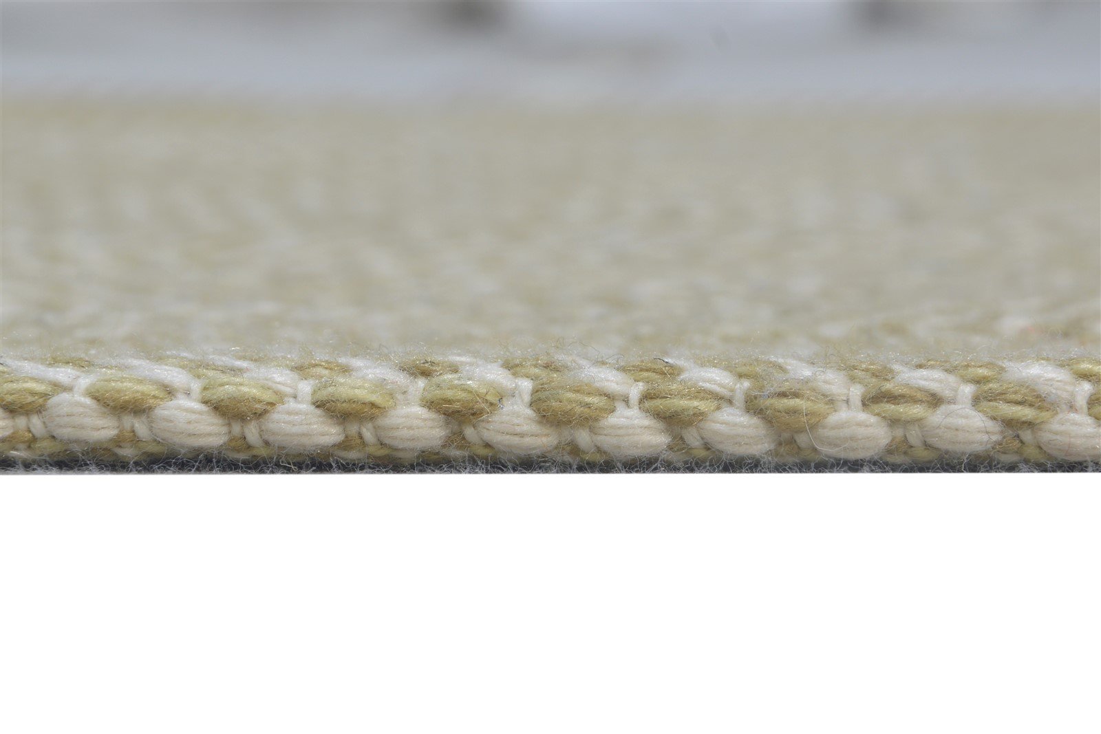 Beige Wool Rug 3' X 5' Modern Dhurrie Scandinavian Solid Small Carpet 7865163514005