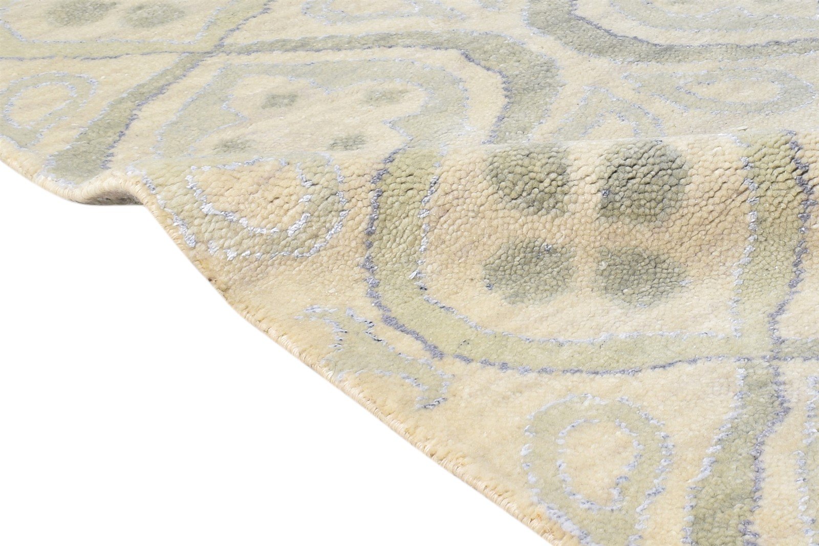 Beige Wool Rug 4' X 6' Modern Hand Knotted Moroccan Trellis Room Size Carpet 7865118490773