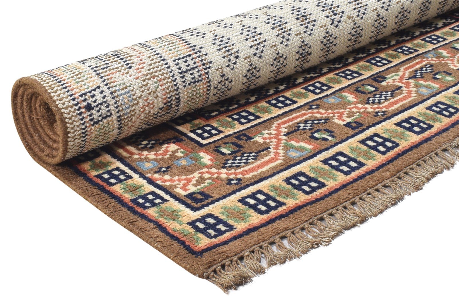 Beige Wool Rug 4' X 6' Persian Hand Knotted Mir Oriental Room Size Carpet 7864869683349