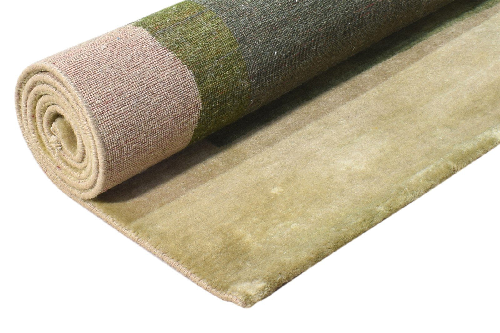 Beige Wool Rug 4X6 Modern Hand Knotted Scandinavian Abstract Room Size Carpet 7864952520853
