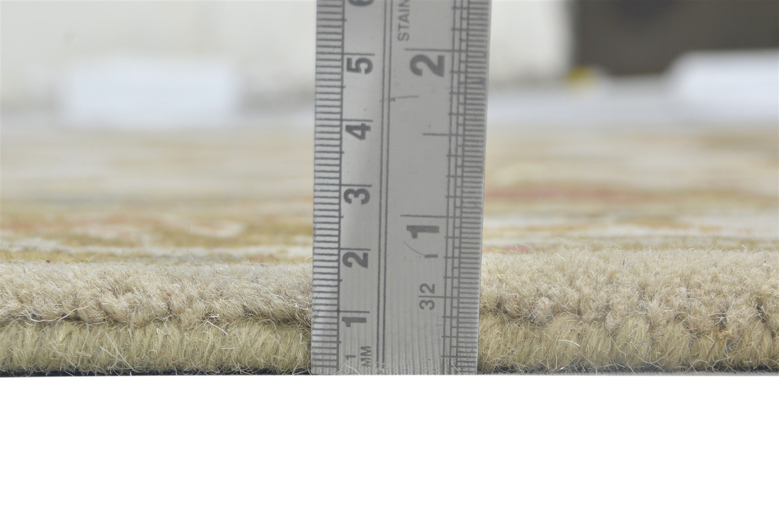 Beige Wool Rug 5' X 7' Persian Hand Tufted Kashan Oriental Room Size Carpet 7864096260245