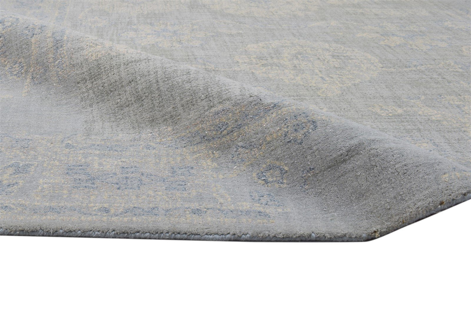 Beige Wool Rug 5' X 8' Erased Hand Tufted Oushak Oriental Room Size Carpet 7864095342741