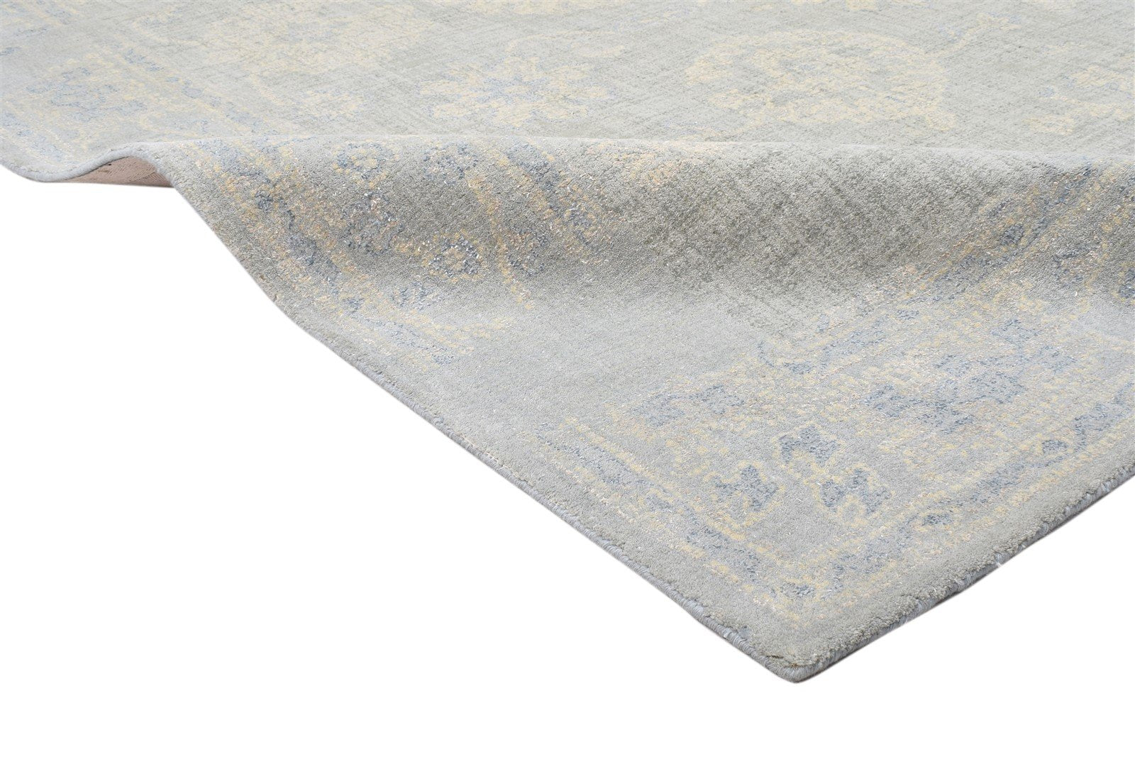Beige Wool Rug 5' X 8' Erased Hand Tufted Oushak Oriental Room Size Carpet 7864095342741