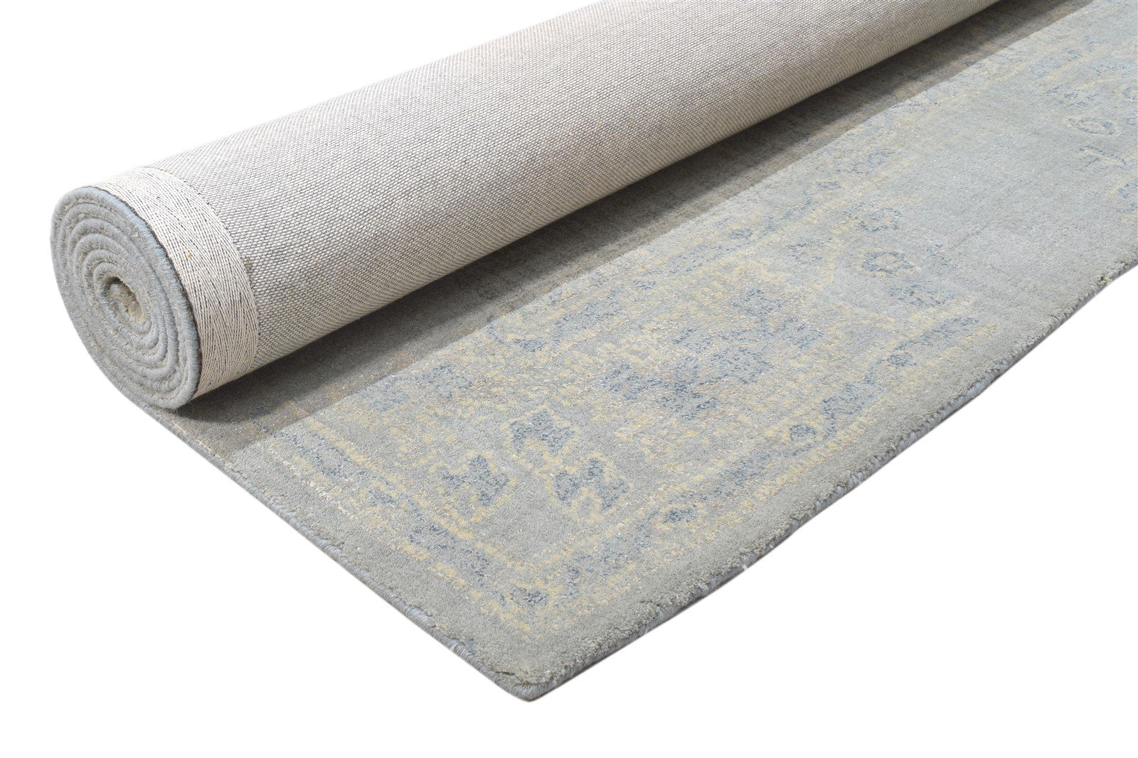 Beige Wool Rug 5' X 8' Erased Hand Tufted Oushak Oriental Room Size Carpet 7864095342741