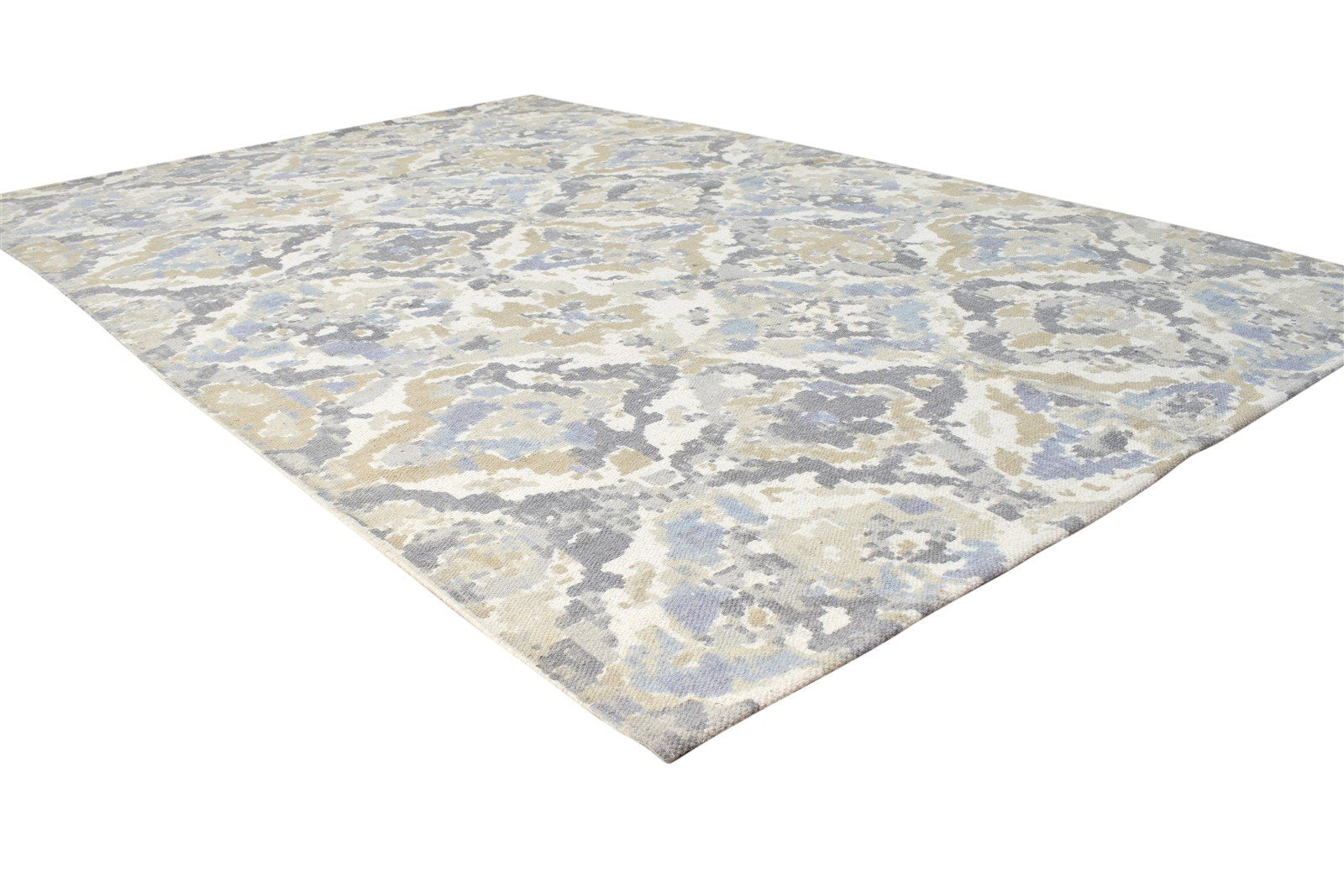Beige Wool Rug 5' X 8' Modern Dhurrie American Abstract Room Size Carpet 7864674320533